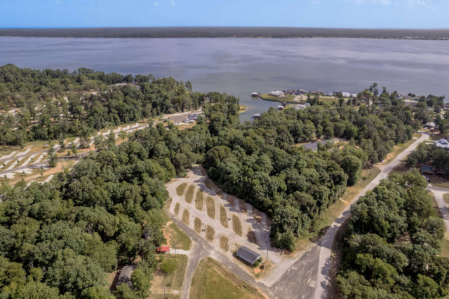 aerial view of campground